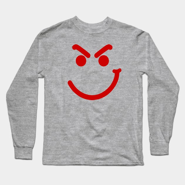 Mischievous Smirk red 2 Long Sleeve T-Shirt by PNWMouseMeet